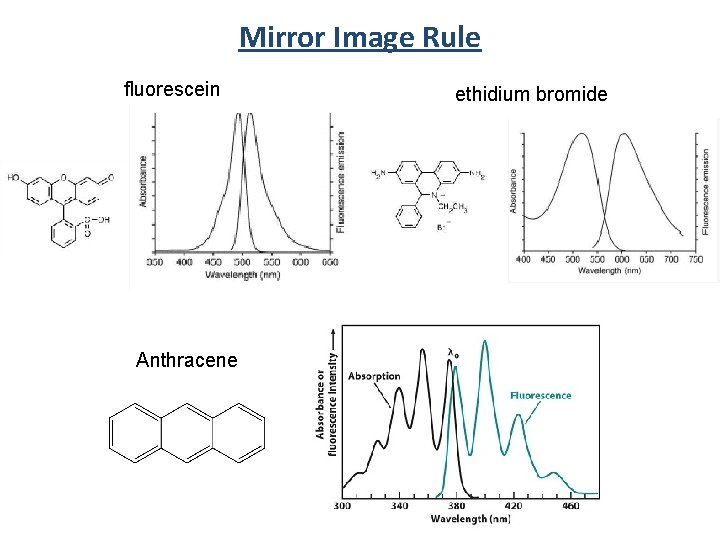 Mirror Image Rule fluorescein Anthracene ethidium bromide 