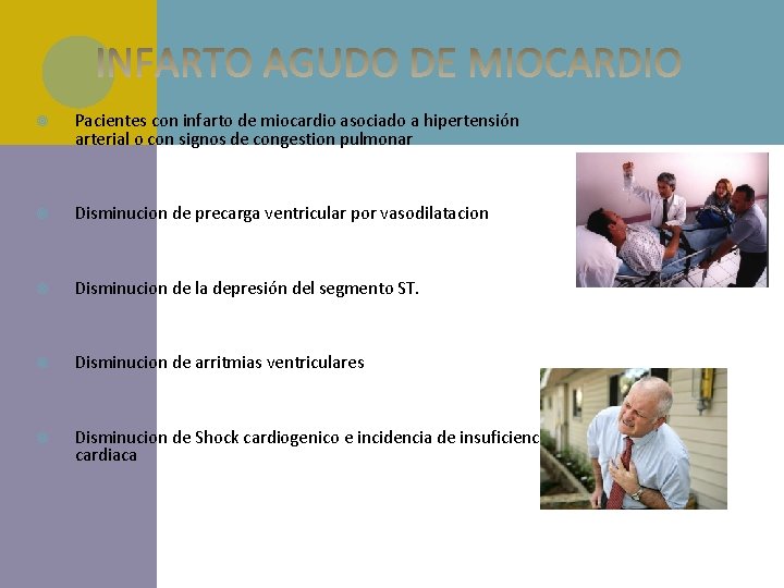  Pacientes con infarto de miocardio asociado a hipertensión arterial o con signos de