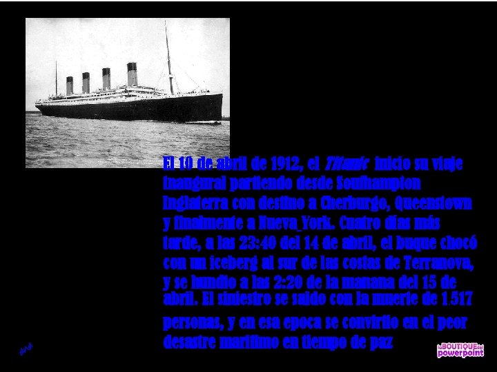 ana El 10 de abril de 1912, el Titanic inicio su viaje inaugural partiendo