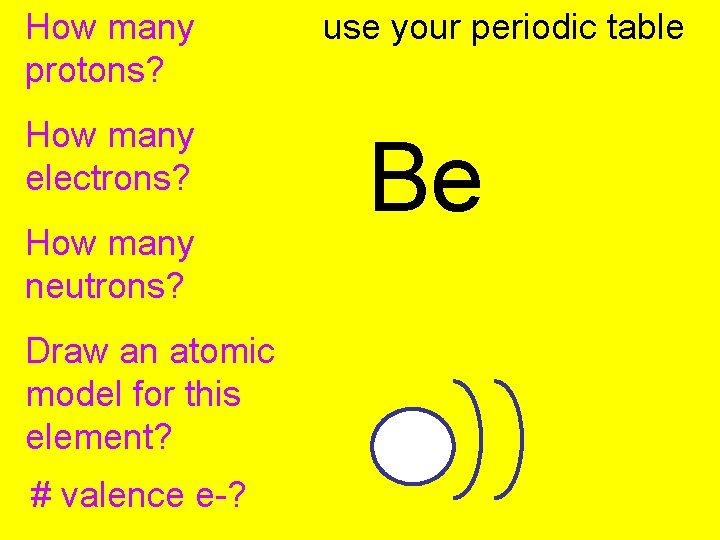 How many protons? How many electrons? How many neutrons? Draw an atomic model for