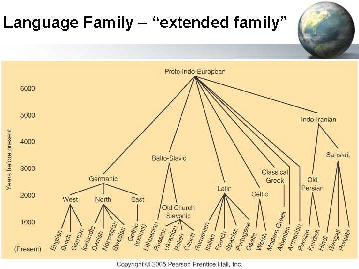 Language Family – “extended family” Language Family – “extended family”