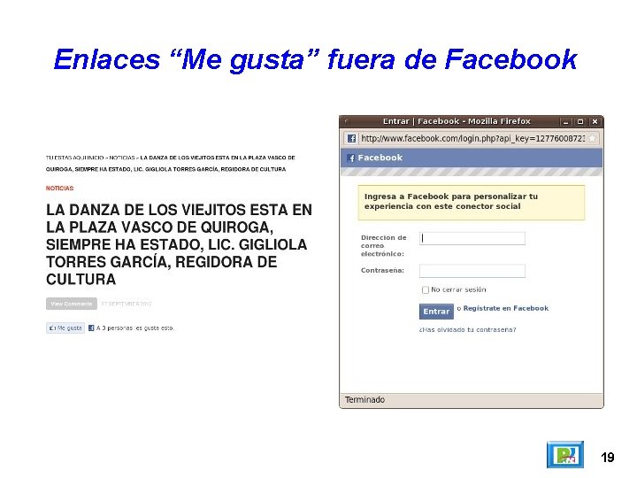 Enlaces “Me gusta” fuera de Facebook 19 