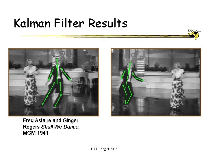 Kalman Filter Results Fred Astaire and Ginger Rogers Shall We Dance, MGM 1941 J.