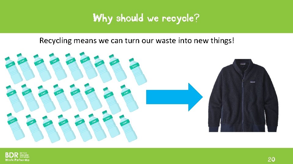 Why should we recycle? Recycling means we can turn our waste into new things! Why should we recycle? Recycling means we can turn our waste into new things!