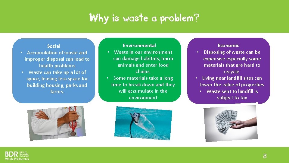 Why is waste a problem? Social • Accumulation of waste and improper disposal can Why is waste a problem? Social • Accumulation of waste and improper disposal can