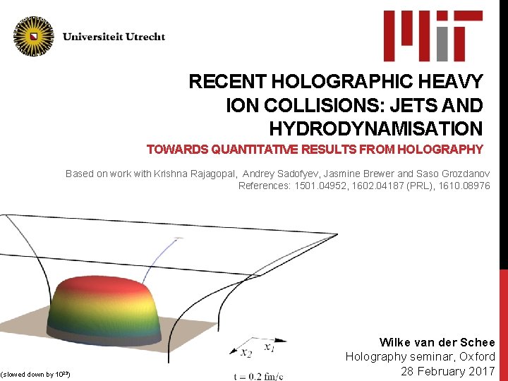 RECENT HOLOGRAPHIC HEAVY ION COLLISIONS: JETS AND HYDRODYNAMISATION TOWARDS QUANTITATIVE RESULTS FROM HOLOGRAPHY Based