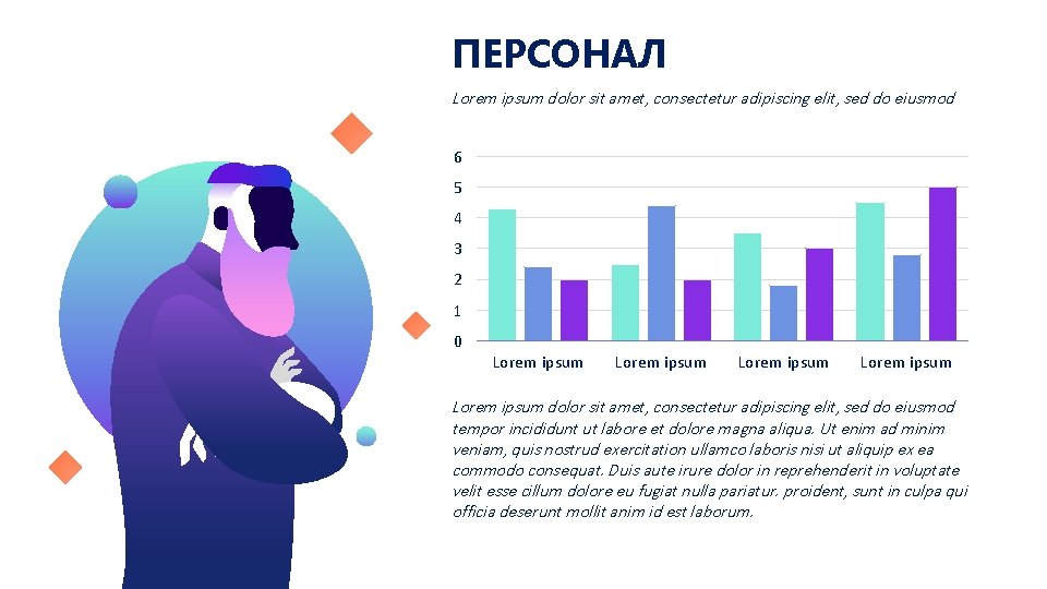 ПЕРСОНАЛ Lorem ipsum dolor sit amet, consectetur adipiscing elit, sed do eiusmod 6 5