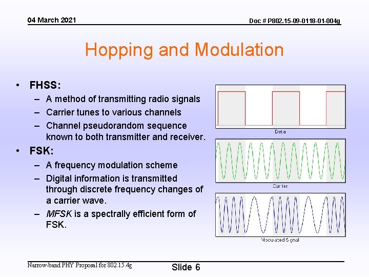 04 March 2021 Doc # P 802. 15 -09 -0118 -01 -004 g Hopping