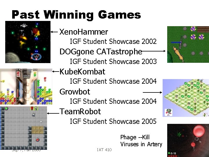 Past Winning Games Xeno. Hammer IGF Student Showcase 2002 DOGgone CATastrophe IGF Student Showcase Past Winning Games Xeno. Hammer IGF Student Showcase 2002 DOGgone CATastrophe IGF Student Showcase