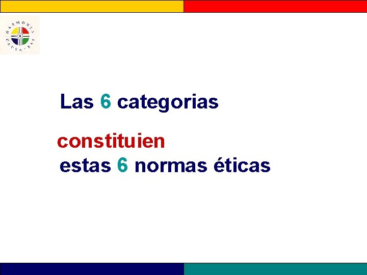 Las 6 categorias constituien estas 6 normas éticas 