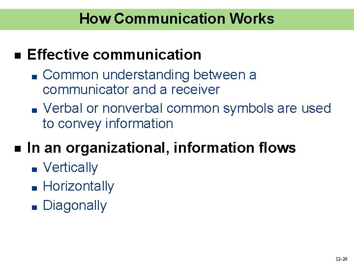 How Communication Works n Effective communication ■ ■ n Common understanding between a communicator