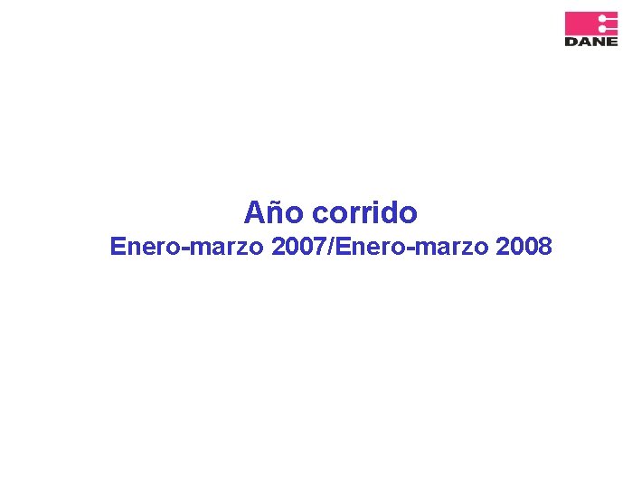 Año corrido Enero-marzo 2007/Enero-marzo 2008 