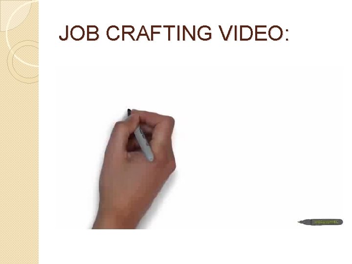 JOB CRAFTING VIDEO: JOB CRAFTING VIDEO: