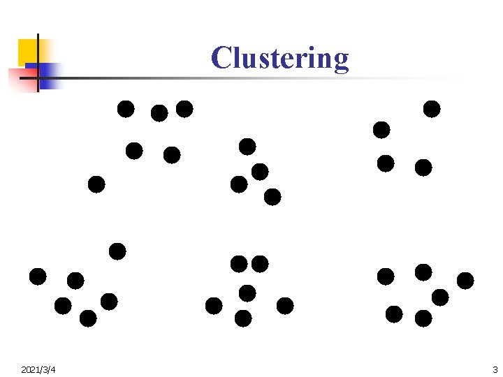 Clustering 2021/3/4 3 