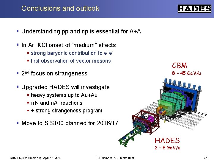 Conclusions and outlook § Understanding pp and np is essential for A+A § In