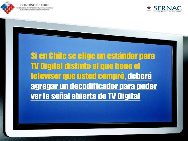 Si en Chile se elige un estándar para TV Digital distinto al que tiene