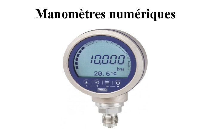 Manomètres numériques 