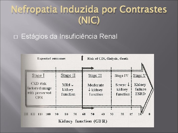 Nefropatia Induzida por Contrastes (NIC) � Estágios da Insuficiência Renal 