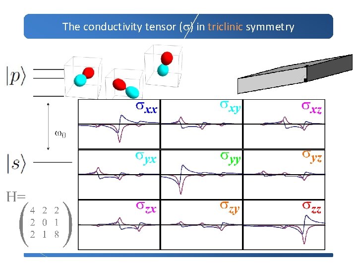 The conductivity tensor (s) in triclinic symmetry 