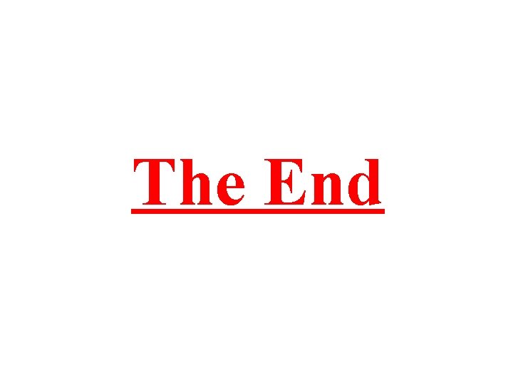 The End 