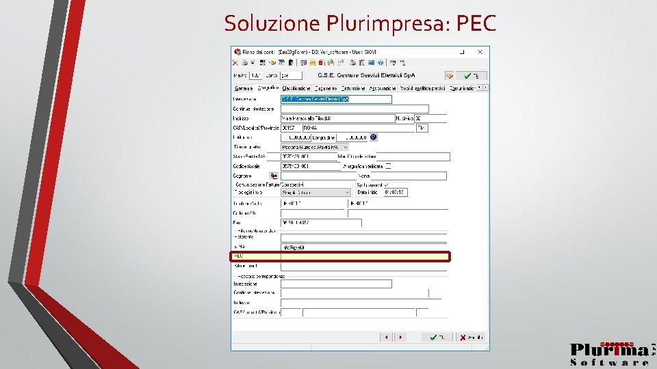 Soluzione Plurimpresa: PEC 