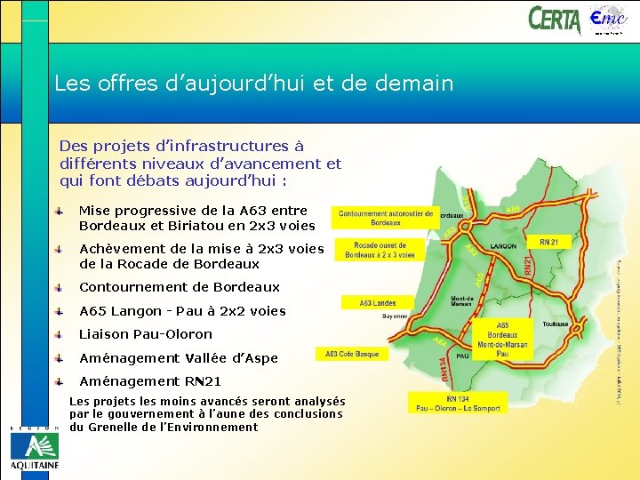 www. emc-france. fr Les offres d’aujourd’hui et de demain Des projets d’infrastructures à différents