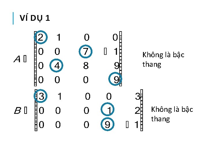 VÍ DỤ 1 Không là bậc thang 