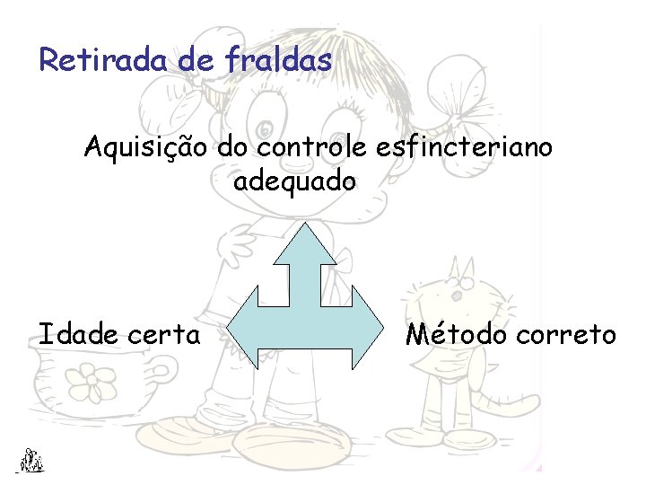 Retirada de fraldas Aquisição do controle esfincteriano adequado Idade certa Método correto 