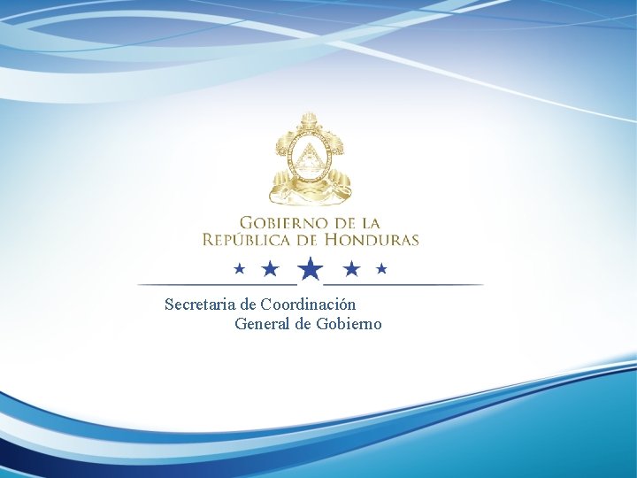 Secretaria de Coordinación General de Gobierno 