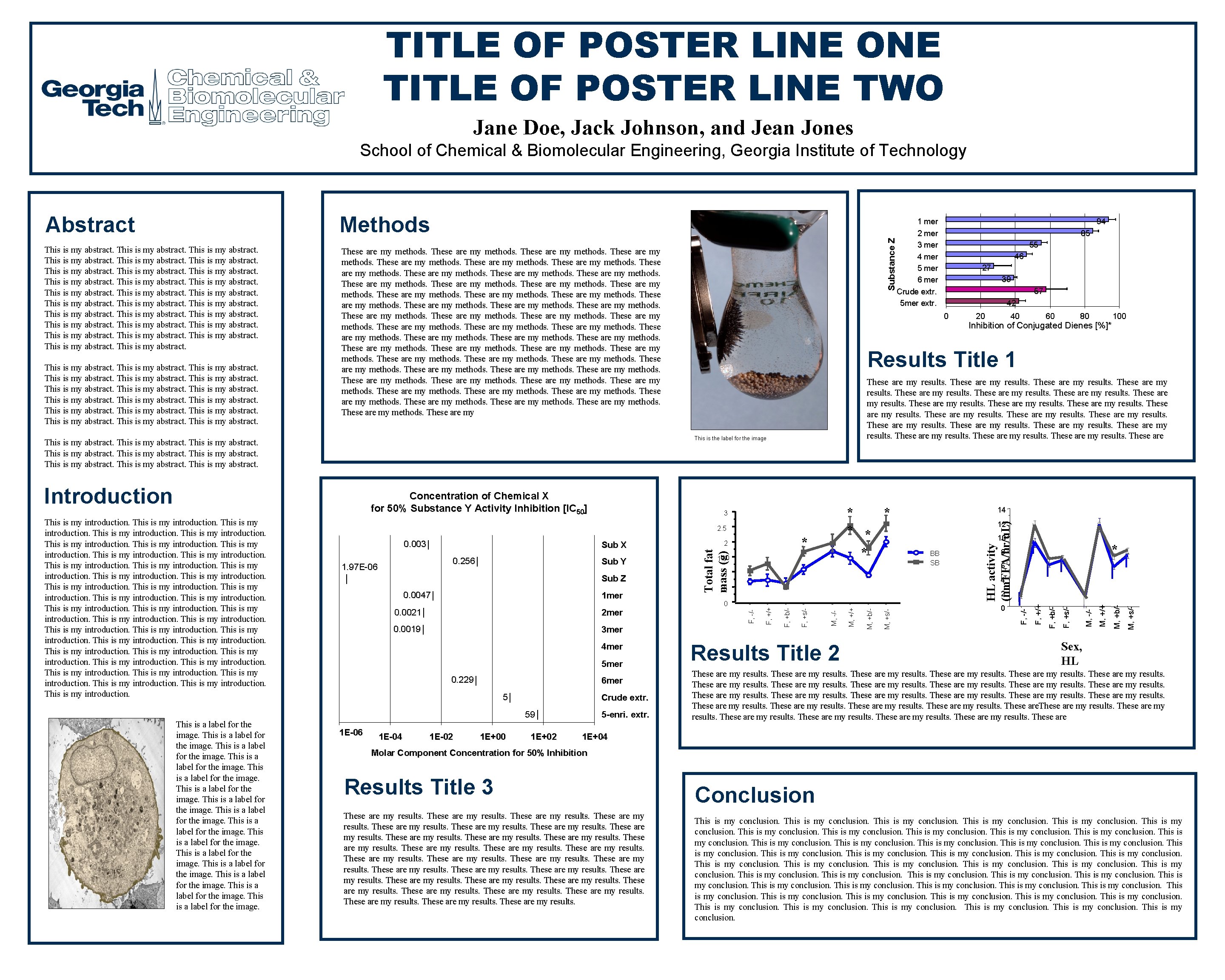 TITLE OF POSTER LINE ONE TITLE OF POSTER LINE TWO Jane Doe, Jack Johnson,