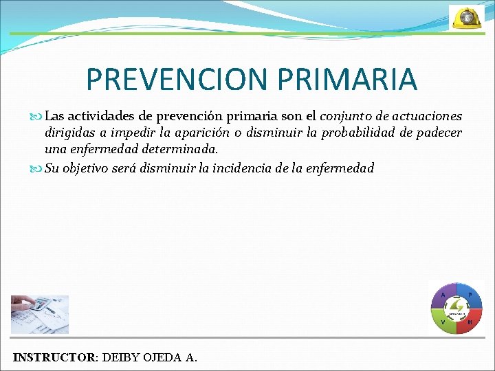 PREVENCION PRIMARIA Las actividades de prevención primaria son el conjunto de actuaciones dirigidas a PREVENCION PRIMARIA Las actividades de prevención primaria son el conjunto de actuaciones dirigidas a