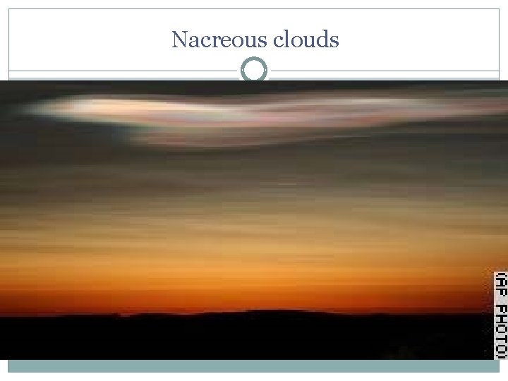 Nacreous clouds 