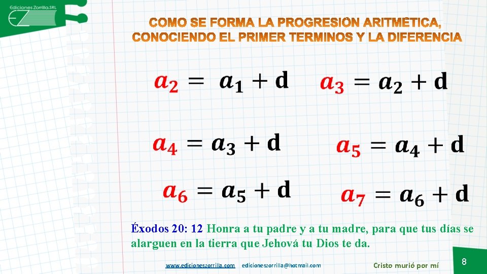  Éxodos 20: 12 Honra a tu padre y a tu madre, para que
