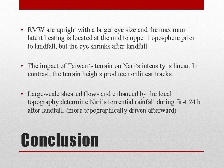 • RMW are upright with a larger eye size and the maximum latent • RMW are upright with a larger eye size and the maximum latent