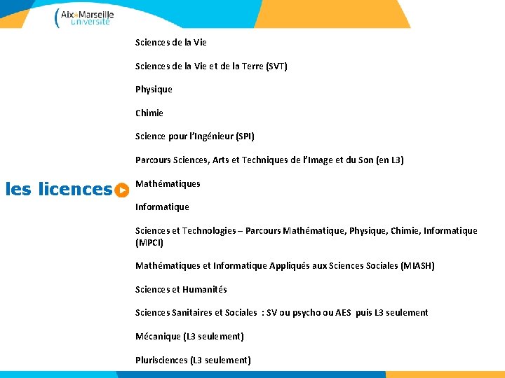 Sciences de la Vie et de la Terre (SVT) Physique Chimie Science pour l’Ingénieur