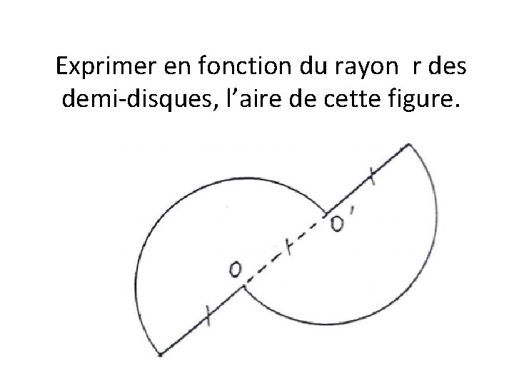 Exprimer en fonction du rayon r des demi-disques, l’aire de cette figure. 