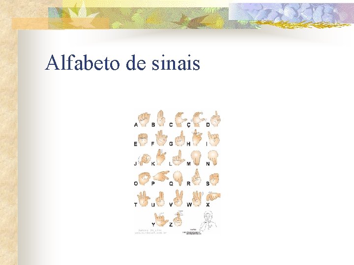 Alfabeto de sinais 