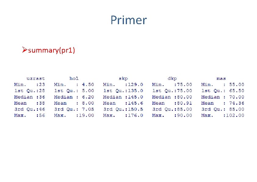 Primer Øsummary(pr 1) 