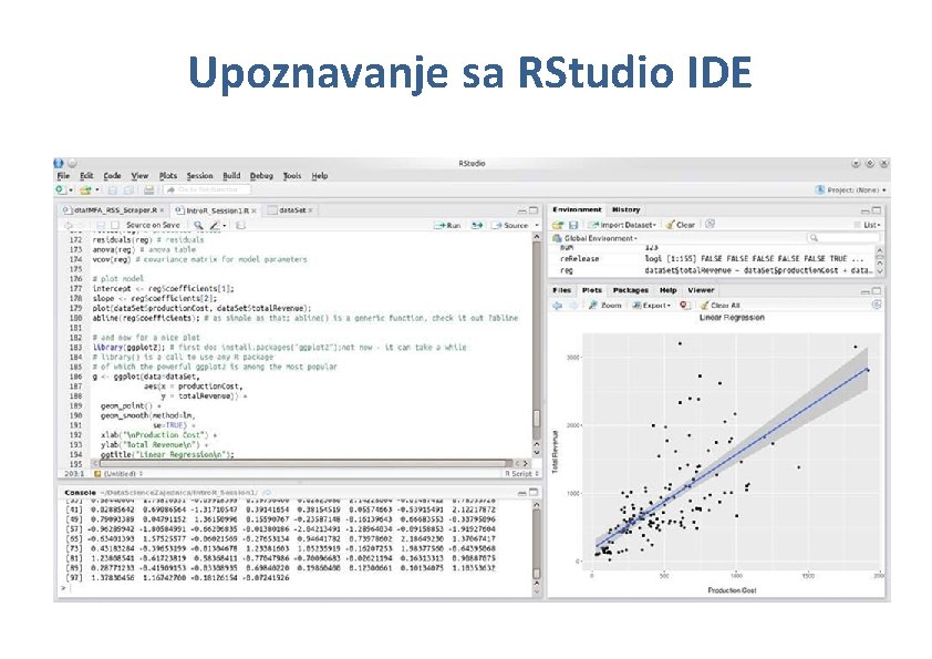 Upoznavanje sa RStudio IDE 