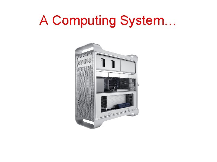 A Computing System… 