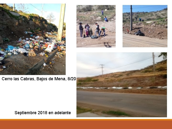 Cerro las Cabras, Bajos de Mena, 8/2018 Septiembre 2018 en adelante 