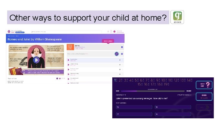 Other ways to support your child at home? 