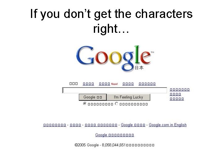 If you don’t get the characters right… If you don’t get the characters right…