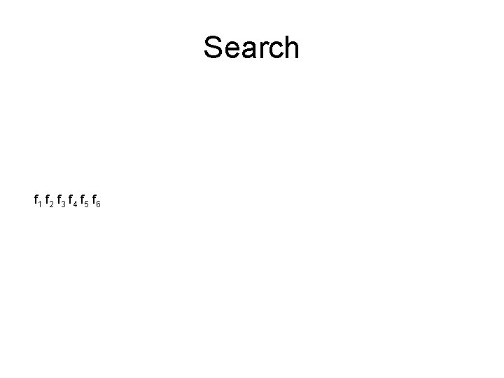 Search f 1 f 2 f 3 f 4 f 5 f 6 Search f 1 f 2 f 3 f 4 f 5 f 6