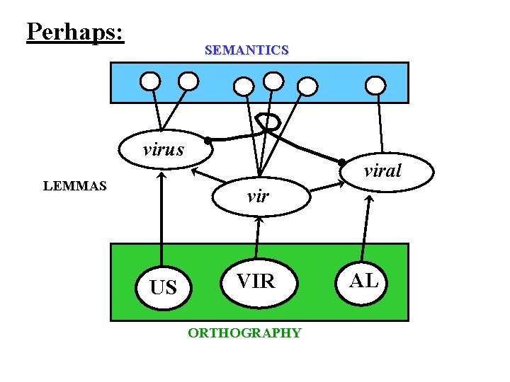 Perhaps: SEMANTICS virus LEMMAS viral vir US VIR ORTHOGRAPHY AL 