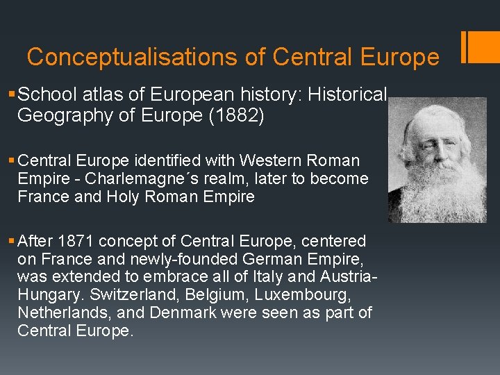 Conceptualisations of Central Europe § School atlas of European history: Historical Geography of Europe