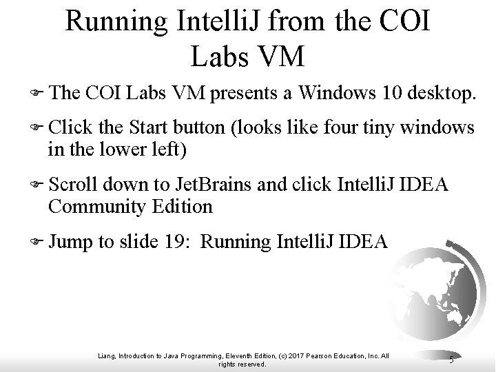 Running Intelli. J from the COI Labs VM F The COI Labs VM presents