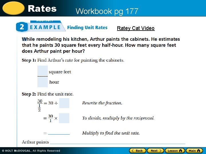 Rates Workbook pg 177 Ratey Cat Video 