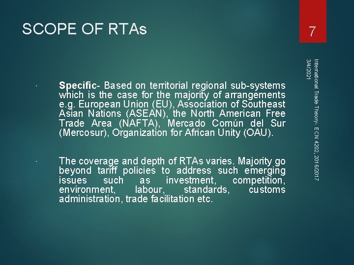 Rtas Example ECONOMIC INTEGRATION DIANNA DASILVA GLASGOW Introduction What is