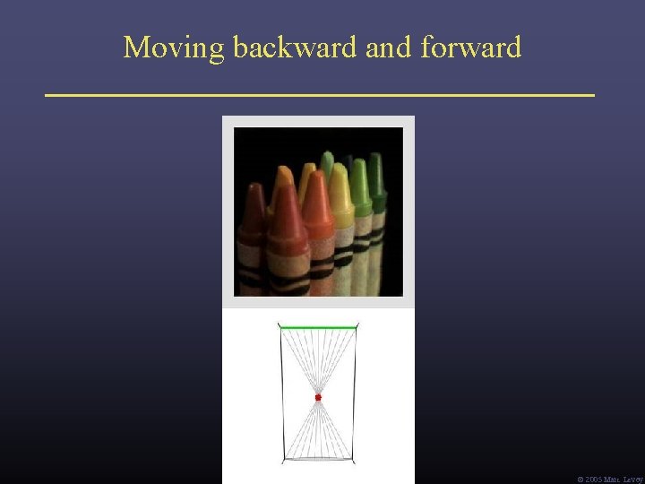 Moving backward and forward Ó 2005 Marc Levoy 